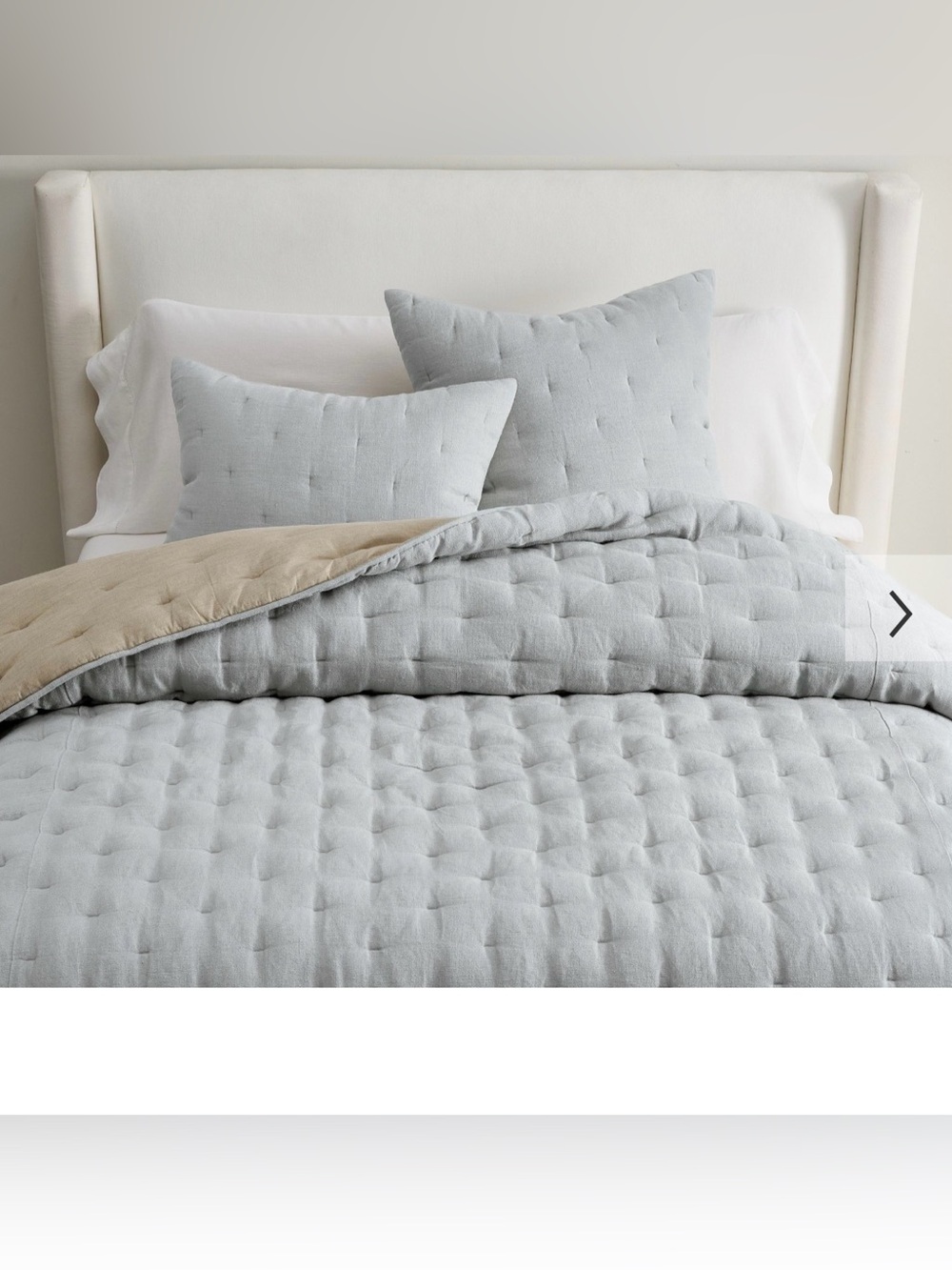 NWOT KING Pottery Barn
Everyday Linen Quilt Cloud Blue